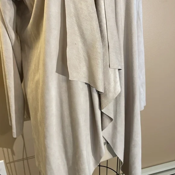 Soft surroundings ultra soft cardigan with raw edge in taupe - Picture 3 of 9